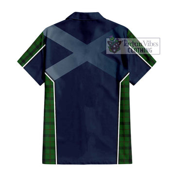 Kincaid Tartan Short Sleeve Button Shirt with Family Crest and Lion Rampant Vibes Sport Style - Tartan Vibes Clothing