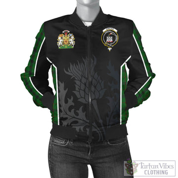 Kincaid Tartan Bomber Jacket with Family Crest and Scottish Thistle Vibes Sport Style