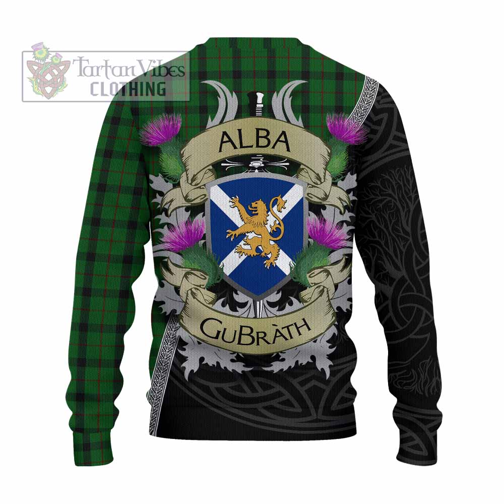 Tartan Vibes Clothing Kincaid Tartan Family Crest Knitted Sweater Lion Rampant Royal Thistle Shield Celtic Inspired
