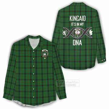 Tartan Vibes Clothing Kincaid Tartan Women's Casual Shirt with Family Crest DNA In Me Style