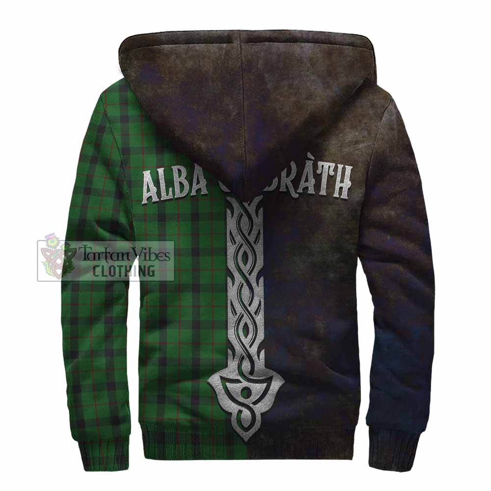 Tartan Vibes Clothing Kincaid Tartan Family Crest Sherpa Hoodie Alba Gu Brath Be Brave Lion Ancient Style