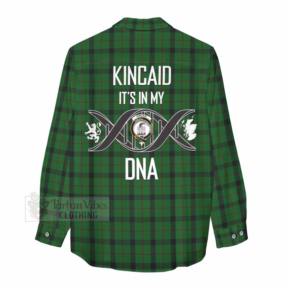 Tartan Vibes Clothing Kincaid Tartan Women's Casual Shirt with Family Crest DNA In Me Style