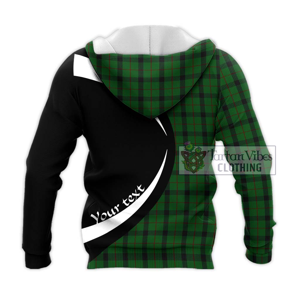 Kincaid Tartan Knitted Hoodie with Family Crest Circle Style - Tartan Vibes Clothing