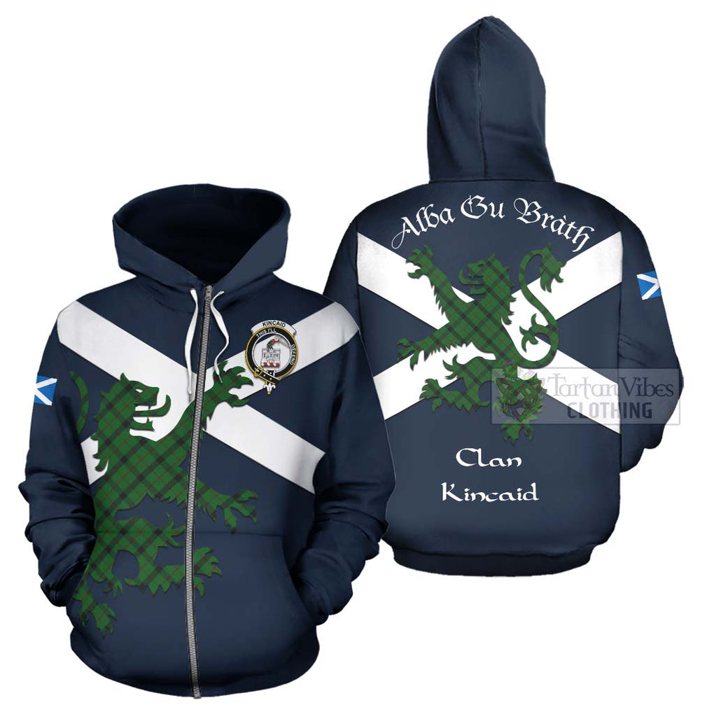 Tartan Vibes Clothing Kincaid Tartan Lion Rampant Hoodie – Proudly Display Your Heritage with Alba Gu Brath and Clan Name