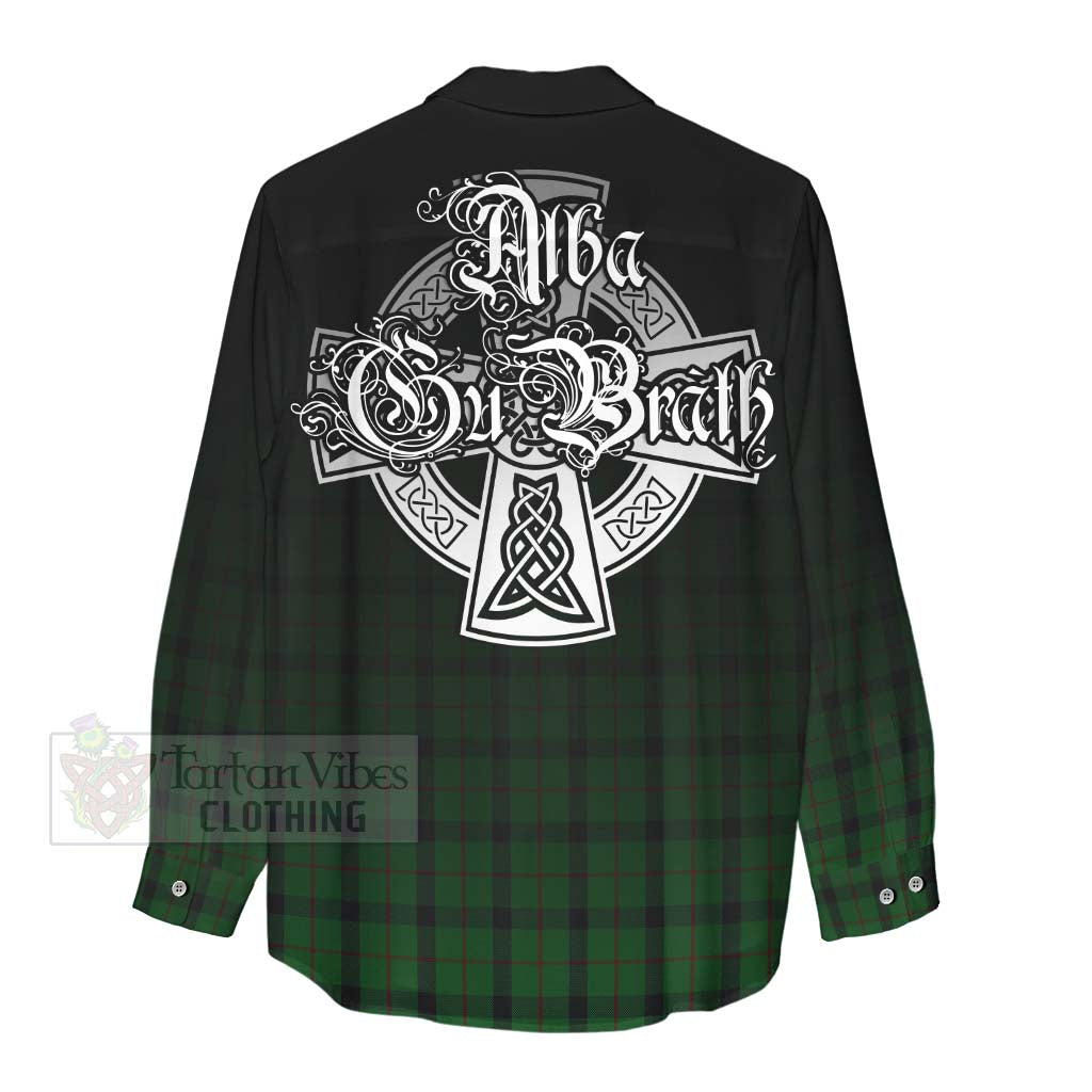 Tartan Vibes Clothing Kincaid Tartan Women's Casual Shirt Featuring Alba Gu Brath Family Crest Celtic Inspired