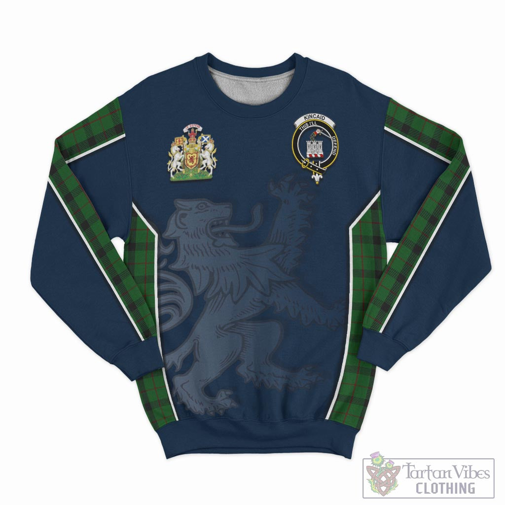 Tartan Vibes Clothing Kincaid Tartan Sweater with Family Crest and Lion Rampant Vibes Sport Style