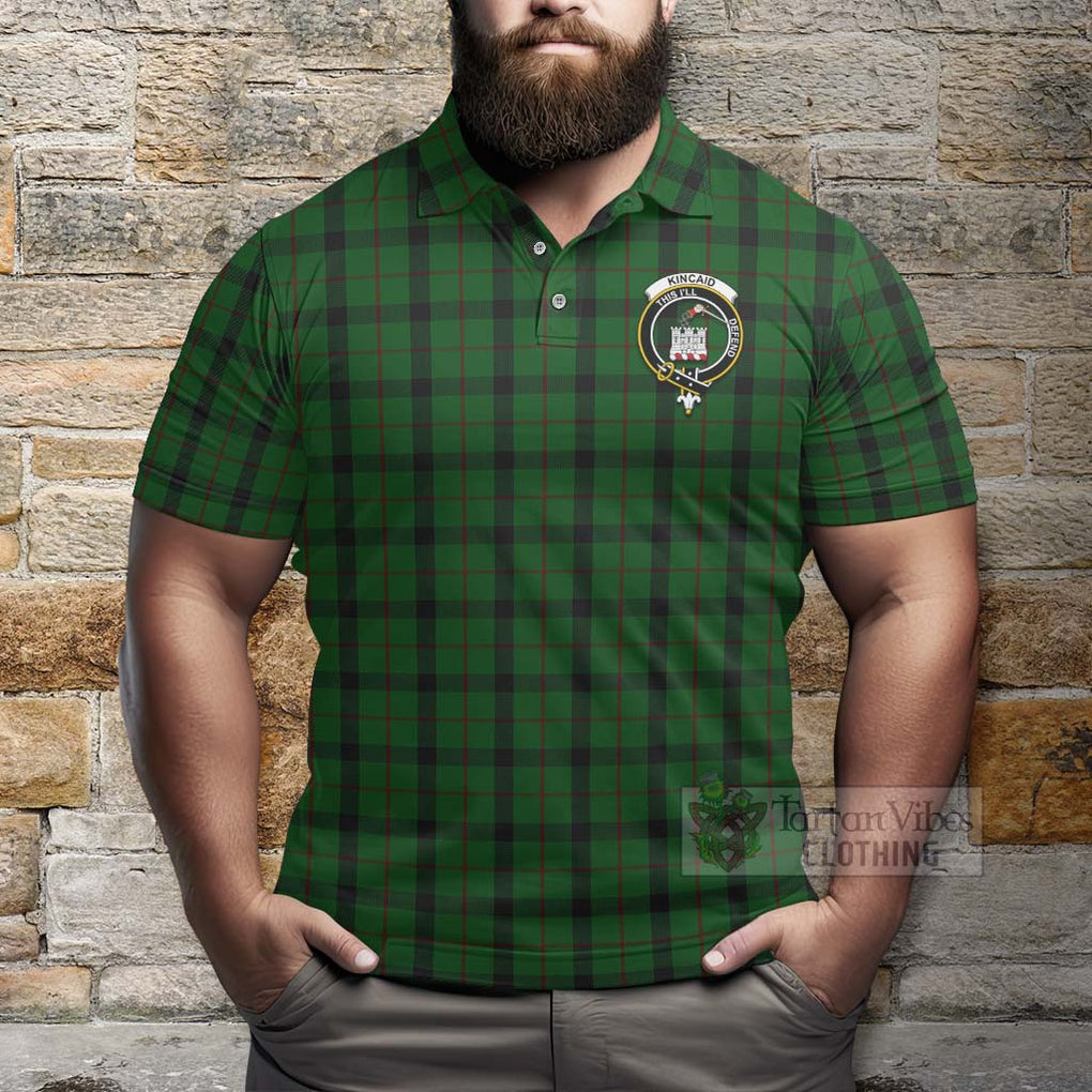 Kincaid Tartan Polo Shirt with Family Crest Celtic Skull Style - Tartan Vibes Clothing