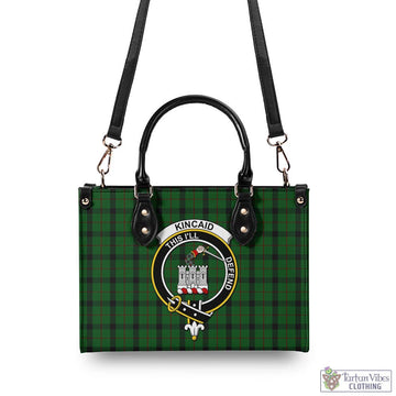 Kincaid Tartan Luxury Leather Handbags with Family Crest - Tartan Vibes Clothing