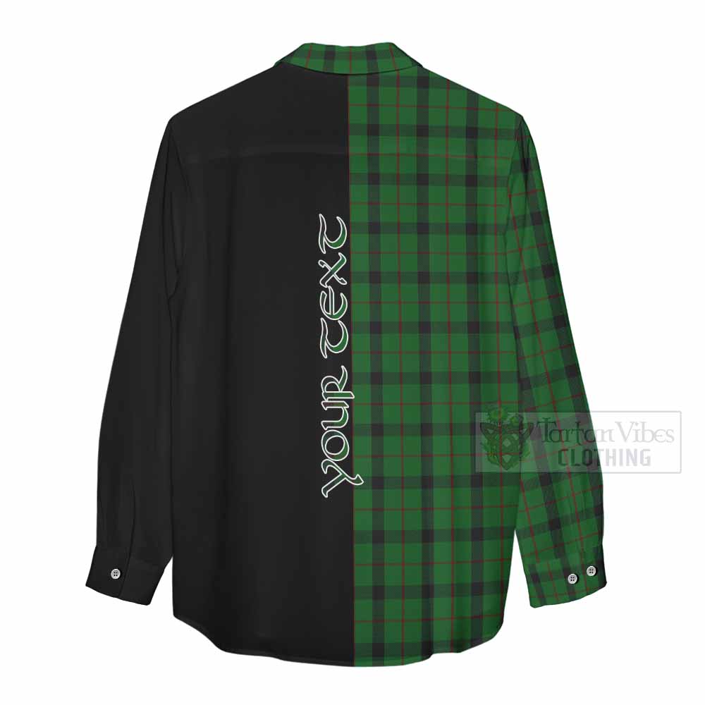 Tartan Vibes Clothing Kincaid Tartan Women's Casual Shirt with Family Crest and Half Of Me Style