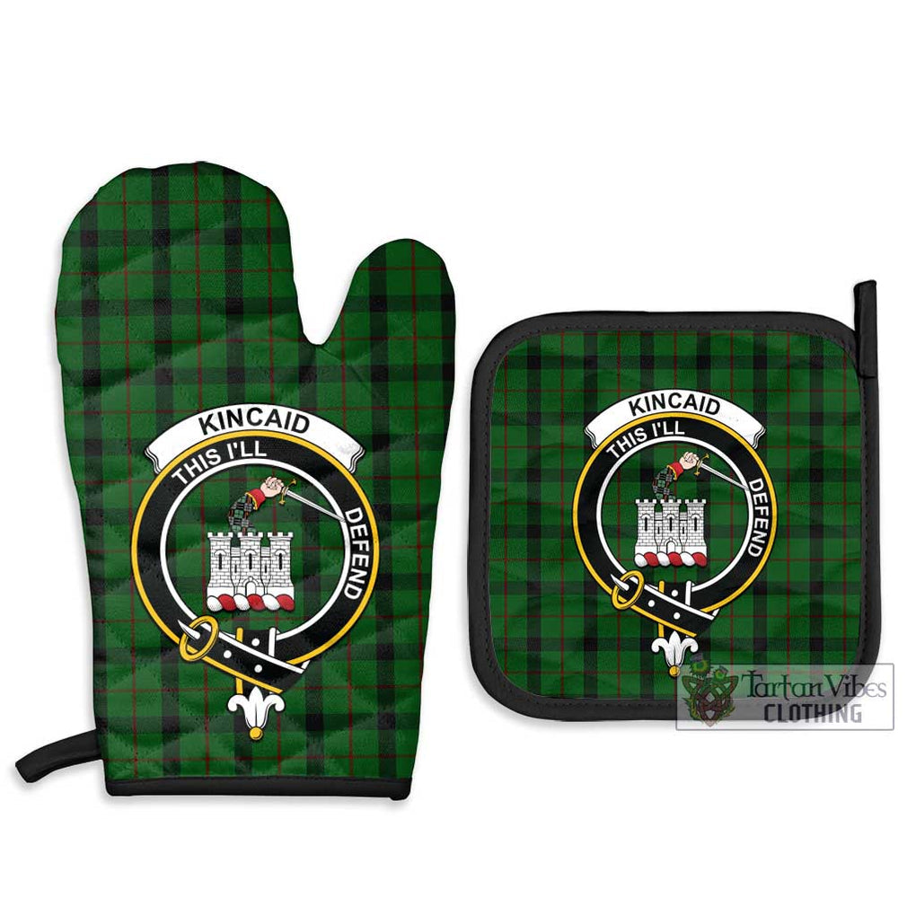 Kincaid Tartan Combo Oven Mitt & Pot-Holder with Family Crest Combo 1 Oven Mitt & 2 Pot-Holder Black - Tartan Vibes Clothing