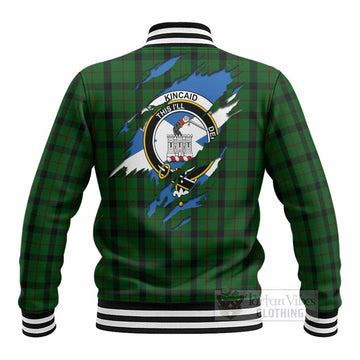 Kincaid Clan Crest In Me Tartan Baseball Jacket Scotland Flag Style