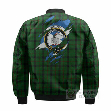 Kincaid Clan Crest In Me Tartan Bomber Jacket Scotland Flag Style