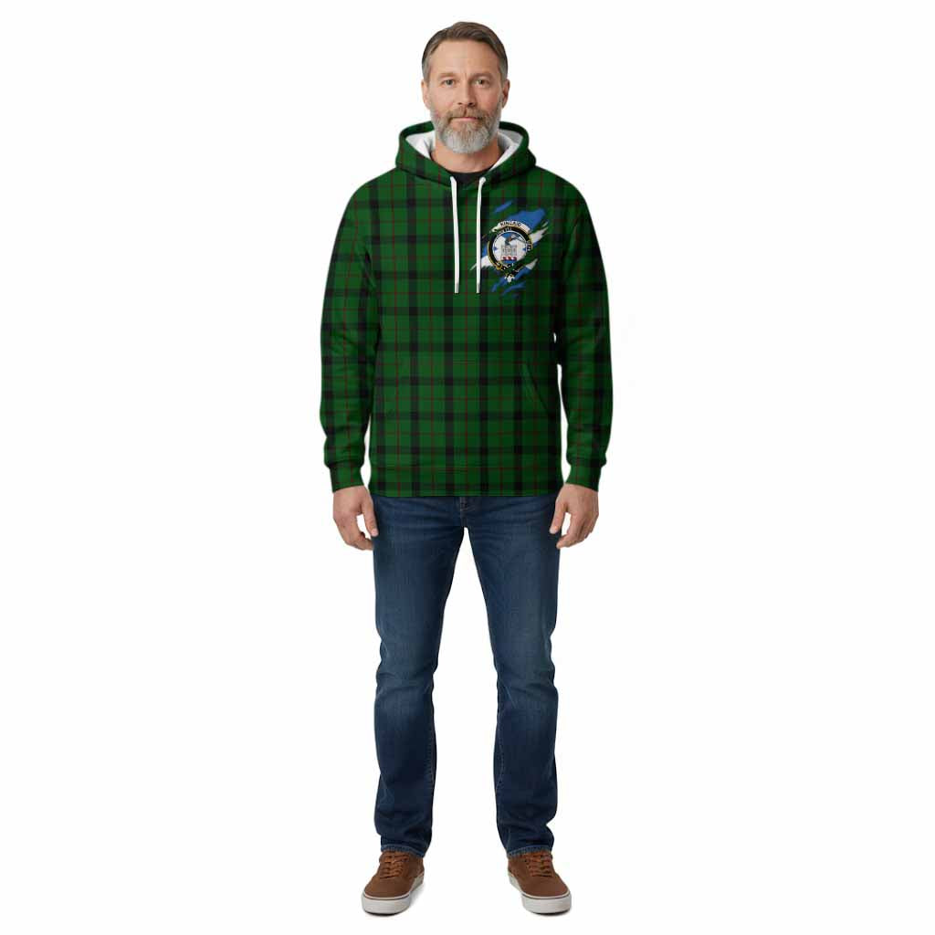 Kincaid Clan Crest In Me Tartan Cotton Hoodie Scotland Flag Style