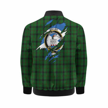 Kincaid Clan Crest In Me Tartan Kid Bomber Jacket Scotland Flag Style