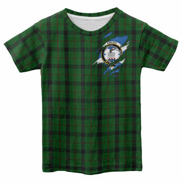 Kincaid Clan Crest In Me Tartan Kid T-shirt Scotland Flag Style
