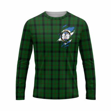 Kincaid Clan Crest In Me Tartan Long Sleeve T-Shirt Scotland Flag Style