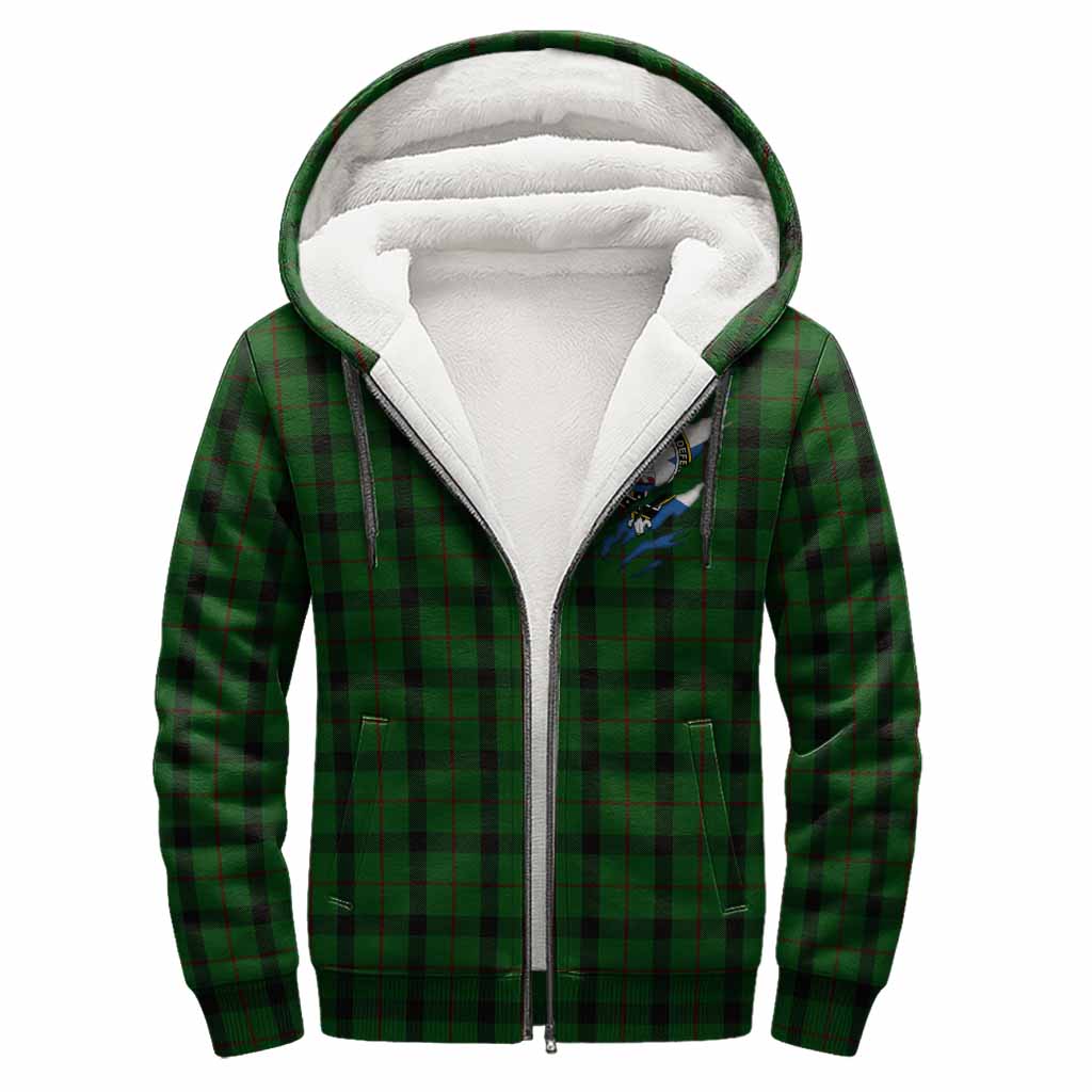 Kincaid Clan Crest In Me Tartan Sherpa Hoodie Scotland Flag Style