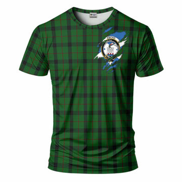 Kincaid Clan Crest In Me Tartan T-Shirt Scotland Flag Style