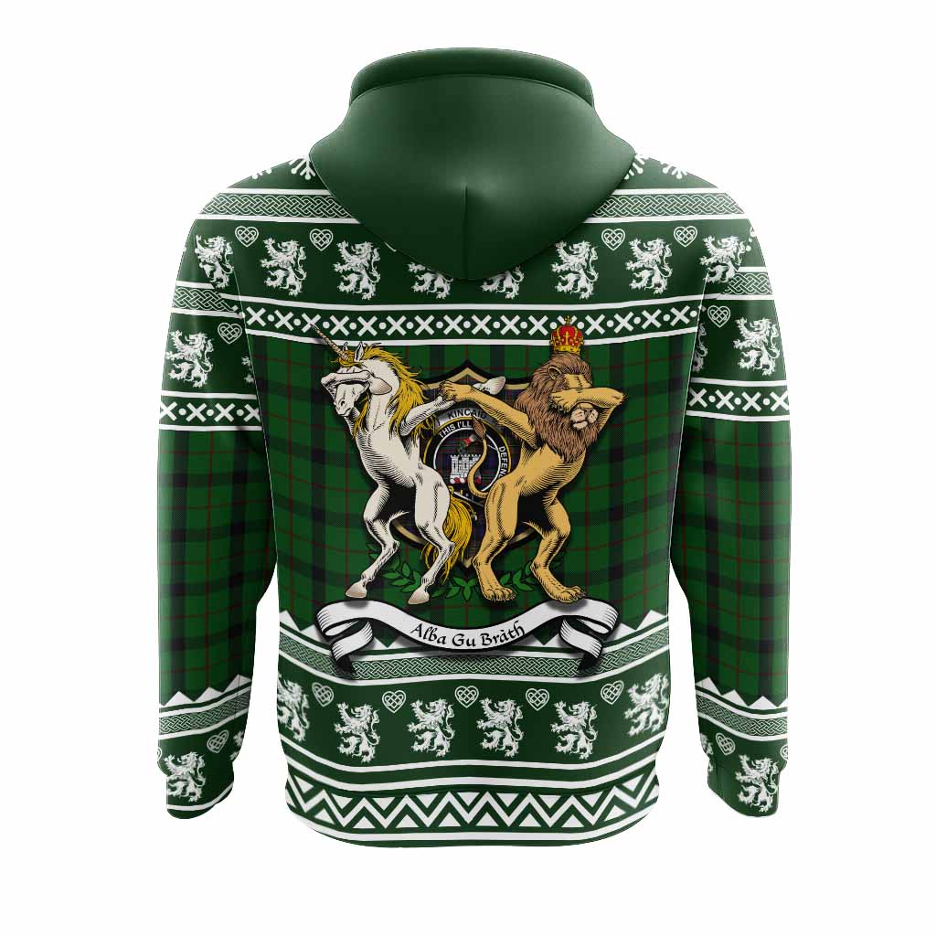 Kincaid Clan Tartan Crest Christmas Hoodie Coat of Arms Funny Style - Tartan Vibes Clothing