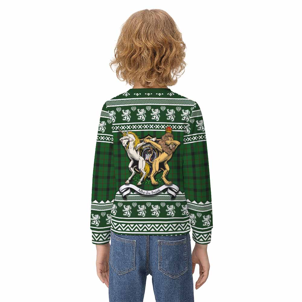 Kincaid Clan Tartan Crest Christmas Kid Ugly Sweatshirt Coat of Arms Funny Style - Tartan Vibes Clothing