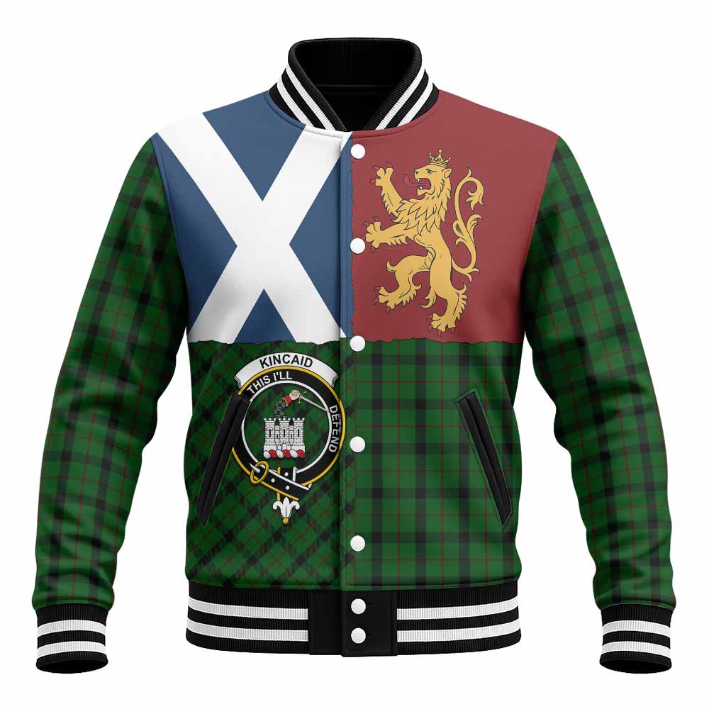 Kincaid Crest Tartan Baseball Jacket with Lion Rampant Saltire Style