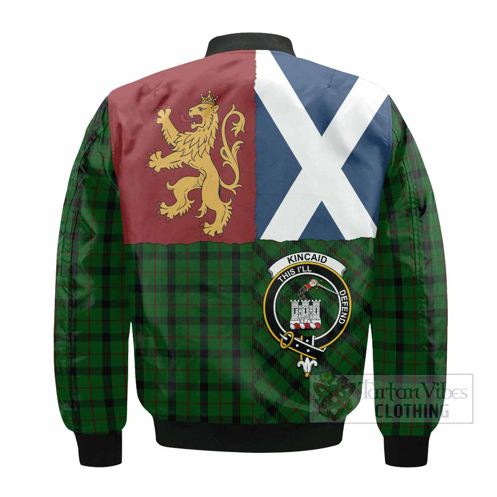 Kincaid Crest Tartan Bomber Jacket with Lion Rampant Saltire Style