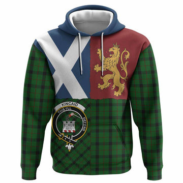 Kincaid Crest Tartan Hoodie with Lion Rampant Saltire Style