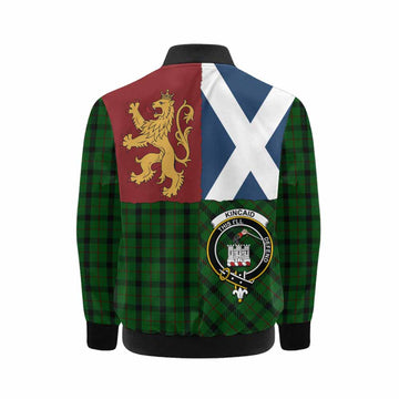 Kincaid Crest Tartan Kid Bomber Jacket with Lion Rampant Saltire Style