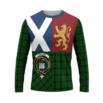 Kincaid Crest Tartan Long Sleeve T-Shirt with Lion Rampant Saltire Style