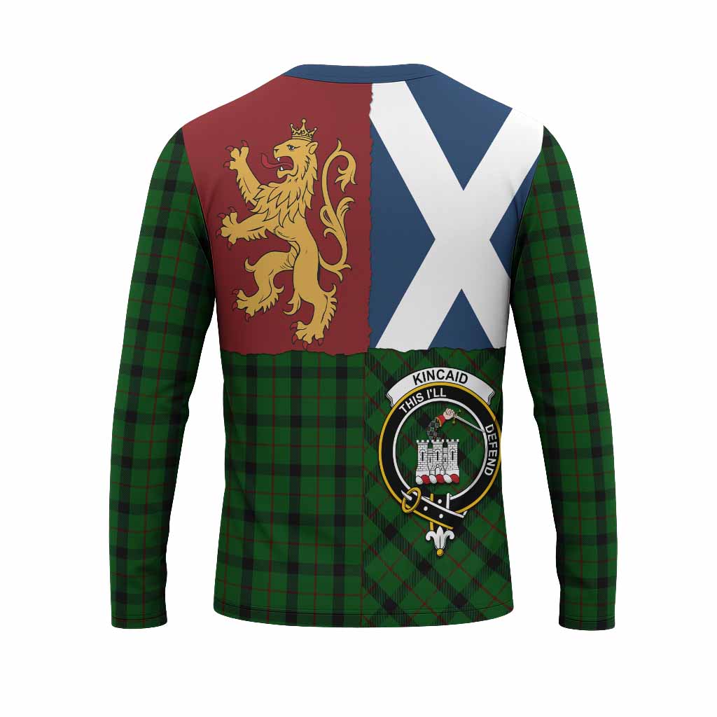 Kincaid Crest Tartan Long Sleeve T-Shirt with Lion Rampant Saltire Style