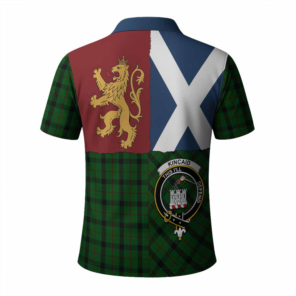 Kincaid Crest Tartan Polo Shirt with Lion Rampant Saltire Style