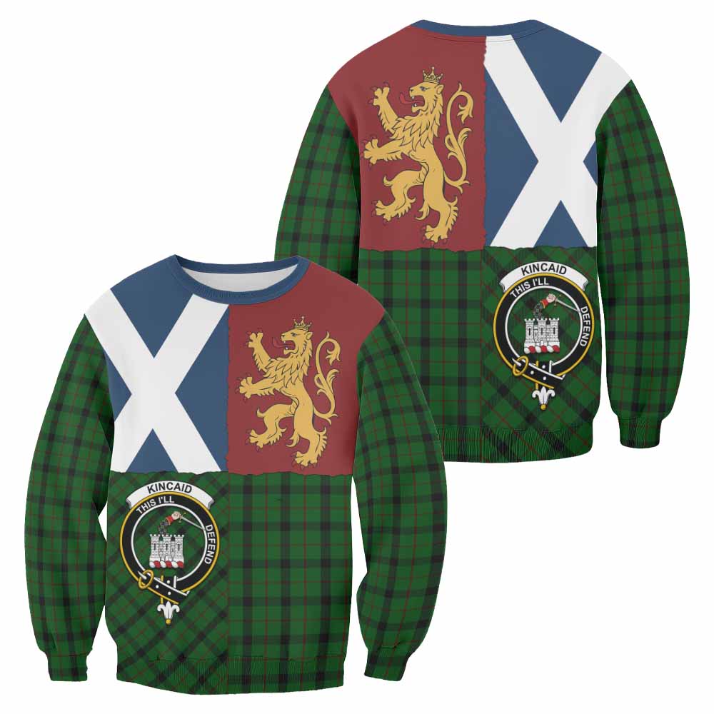 Kincaid Crest Tartan Sweatshirt with Lion Rampant Saltire Style