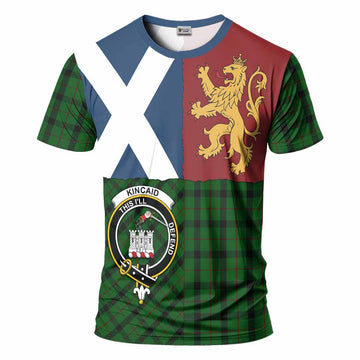 Kincaid Crest Tartan T-Shirt with Lion Rampant Saltire Style