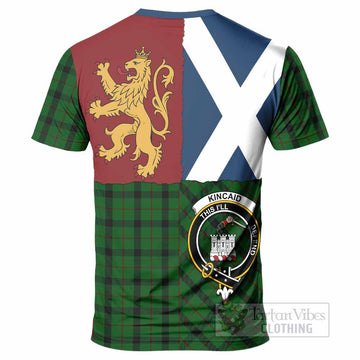 Kincaid Crest Tartan T-Shirt with Lion Rampant Saltire Style