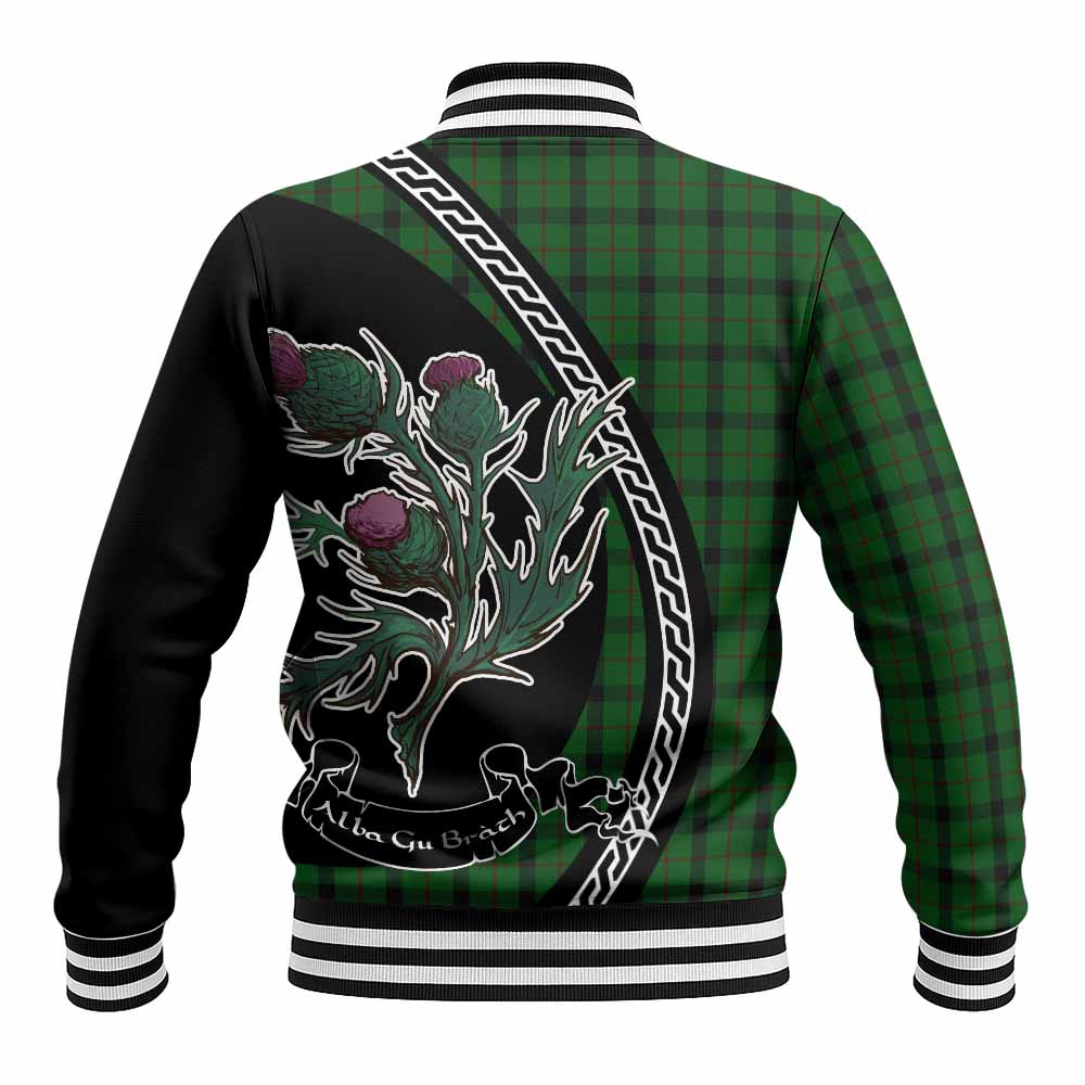 Kincaid Family Crest Tartan Baseball Jacket Alba Thistle Inspired - Tartan Vibes Clothing