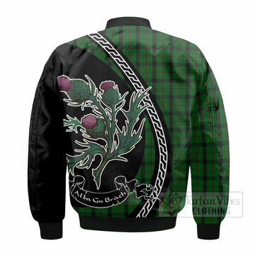 Kincaid Family Crest Tartan Bomber Jacket Alba Thistle Inspired