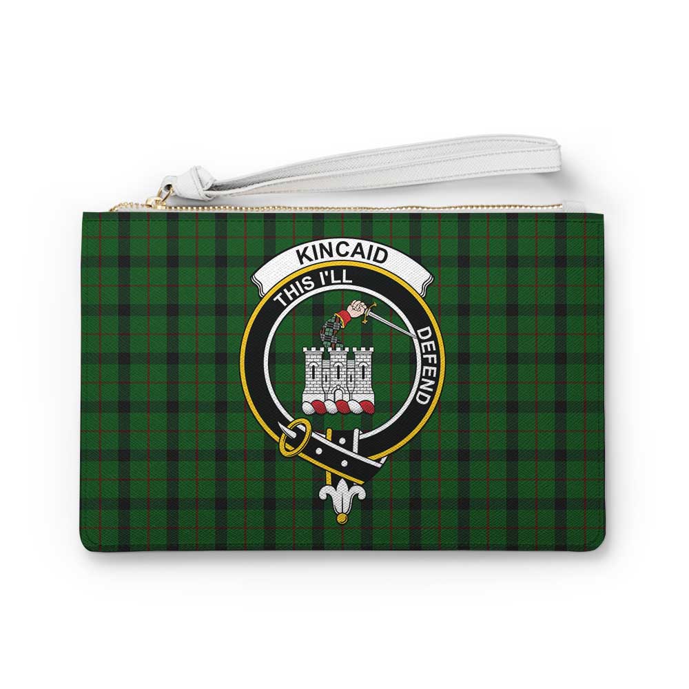 Tartan Vibes Clothing Kincaid Family Crest Tartan Clutch Bag