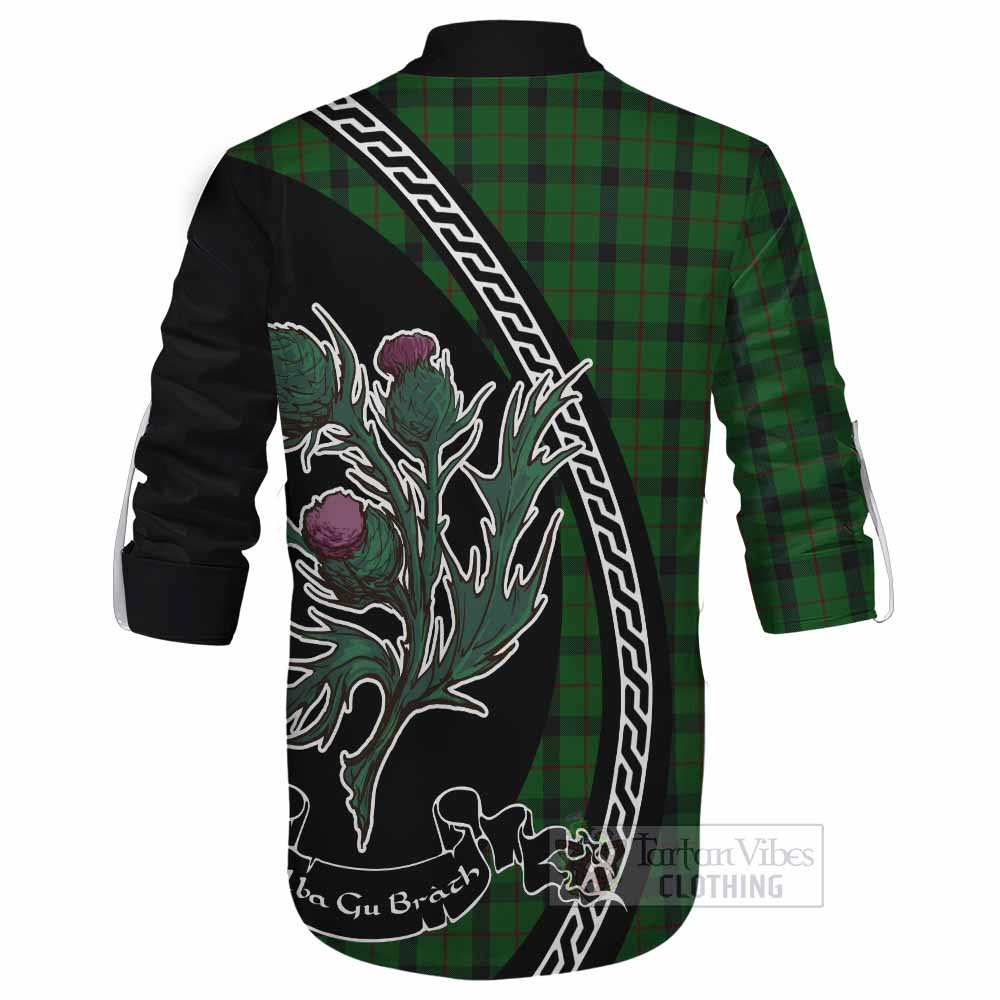 Kincaid Family Crest Tartan Ghillie Shirt Alba Thistle Inspired - Tartan Vibes Clothing