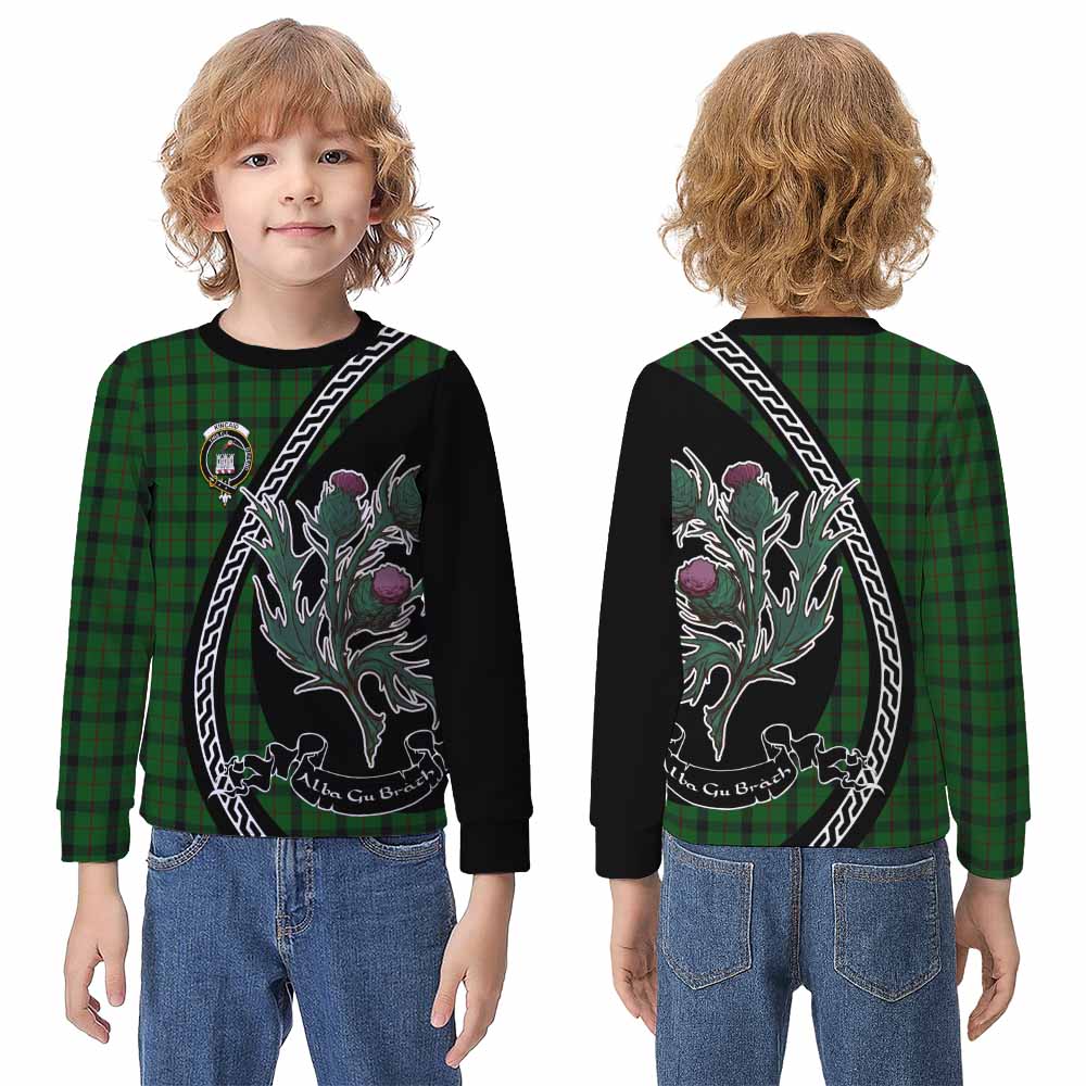 Kincaid Family Crest Tartan Kid Knitted Sweatshirt Alba Thistle Inspired - Tartan Vibes Clothing