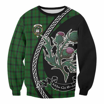 Kincaid Family Crest Tartan Sweatshirt Alba Thistle Inspired