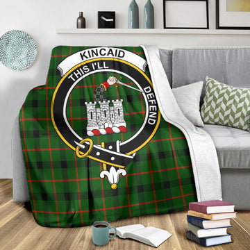 Kincaid Modern Tartan Blanket with Family Crest