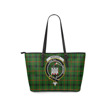 Kincaid Modern Tartan Leather Tote Bag with Family Crest