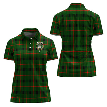 Kincaid Modern Tartan Polo Shirt with Family Crest For Women