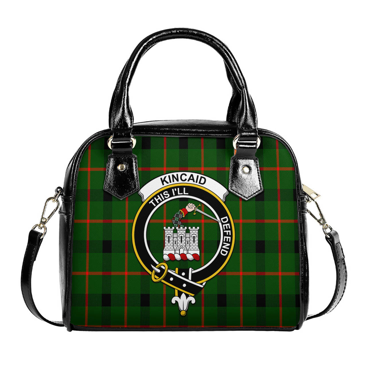 Kincaid Modern Tartan Shoulder Handbags with Family Crest One Size 6*25*22 cm - Tartanvibesclothing