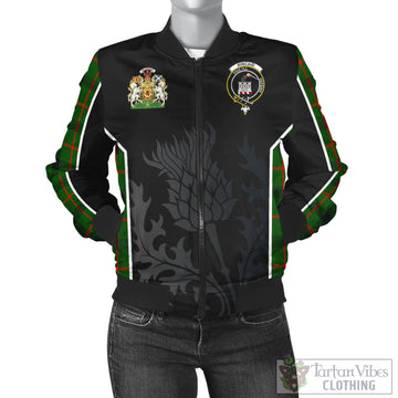 Kincaid Modern Tartan Bomber Jacket with Family Crest and Scottish Thistle Vibes Sport Style