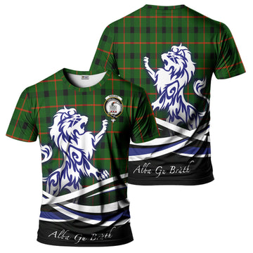 Kincaid Modern Tartan T-Shirt with Alba Gu Brath Regal Lion Emblem