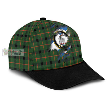 Kincaid Modern Tartan Classic Cap with Family Crest In Me Style