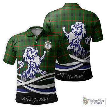 Kincaid Modern Tartan Polo Shirt with Alba Gu Brath Regal Lion Emblem