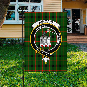Kincaid Modern Tartan Flag with Family Crest