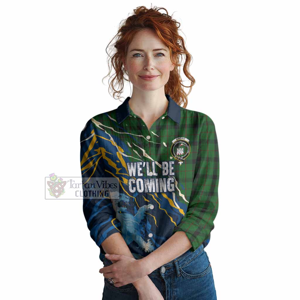 Kincaid Scotland Tartan Women Casual Shirt WC2026 Football - We'll Be Coming
